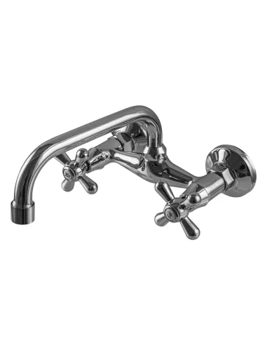 Двухвентильный настенный смеситель для кухни DOMINO DMF-029-M7116-SHARM с П-изливом - 2