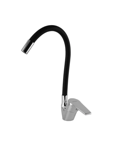 Смеситель для кухни с гибким изливом Domino Blitz DBC-203SLR-Black черный гофрогусак - 3