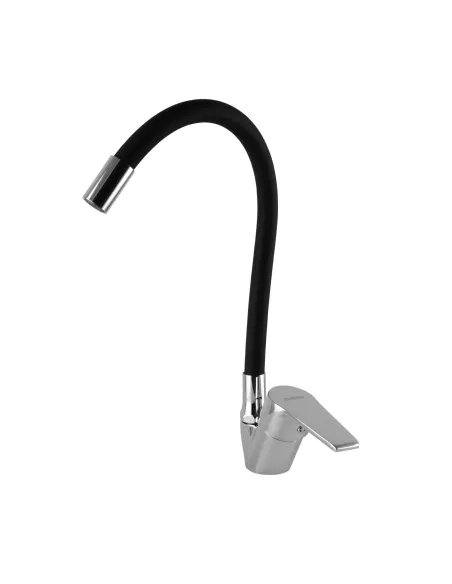 Смеситель для кухни с гибким изливом Domino Blitz DBC-203SLR-Black черный гофрогусак - 3