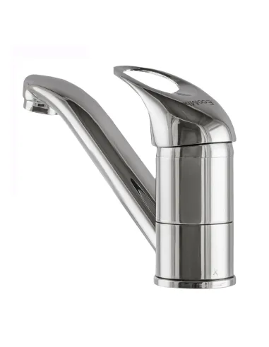 Смеситель для раковины в ванной EcoMix Elit EM-N-203M поворотный,излив 15 см, на гайке - 3