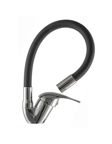 Змішувач для кухні EcoMix Energo E-GEZ-203SLR-BLACK, D40, чорний, на гайці - 4