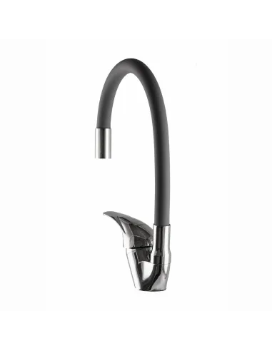 Змішувач для кухні EcoMix Energo E-GEZ-203SLR-GRAY, D40, сірий, гофровилив, на гайці - 2