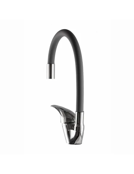 Змішувач для кухні EcoMix Energo E-GEZ-203SLR-GRAY, D40, сірий, гофровилив, на гайці - 2