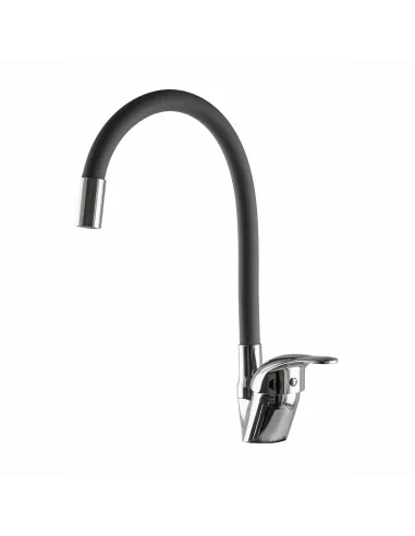 Змішувач для кухні EcoMix Energo E-GEZ-203SLR-GRAY, D40, сірий, гофровилив, на гайці - 3