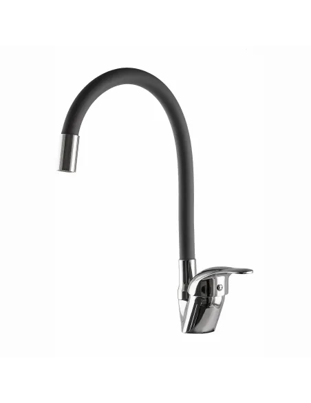 Змішувач для кухні EcoMix Energo E-GEZ-203SLR-GRAY, D40, сірий, гофровилив, на гайці - 3