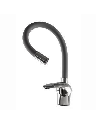 Змішувач для кухні EcoMix Energo E-GEZ-203SLR-GRAY, D40, сірий, гофровилив, на гайці - 4