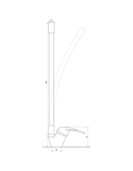 Змішувач для кухні EcoMix Energo E-GEZ-203SLR-GRAY, D40, сірий, гофровилив, на гайці - 5