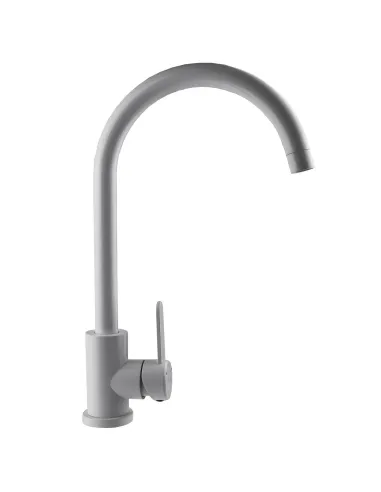 Смеситель для кухни MixMIRA MS1-203S-WW,  белый, боковой, нержавейка, на гайке - 2