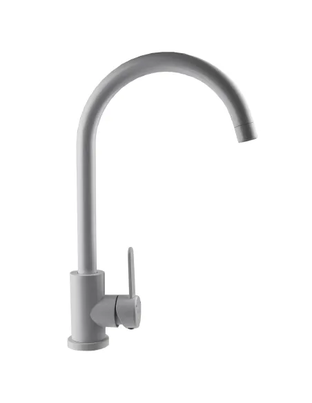 Смеситель для кухни MixMIRA MS1-203S-WW,  белый, боковой, нержавейка, на гайке - 2