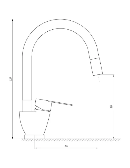 Смеситель для кухни MixMIRA MSM-203SB, боковой, черный, гофроизлив, нержавейка, на гайке - 4
