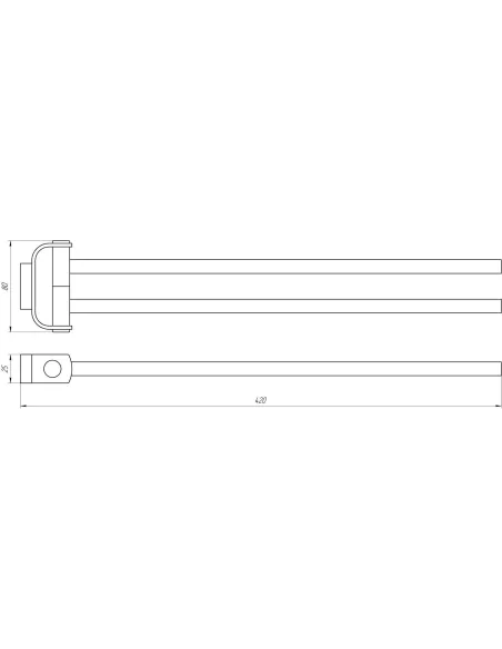 Полотенцедержатель Topaz TKB 8331 двойной, поворотный - 3