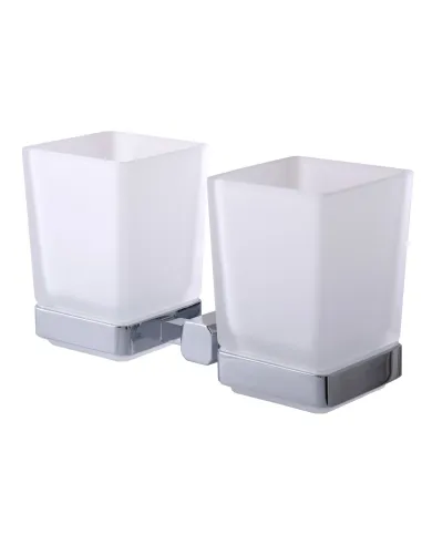 Двойной квадратный стакан для ванной комнаты Topaz TKB 9928A - 3