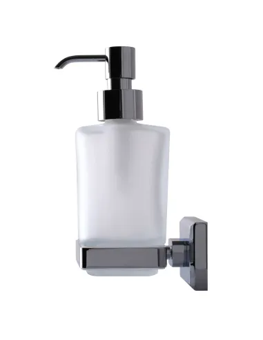 Дозатор для жидкого мыла навесной Topaz TKB 9933A стекляный, квадратный - 3