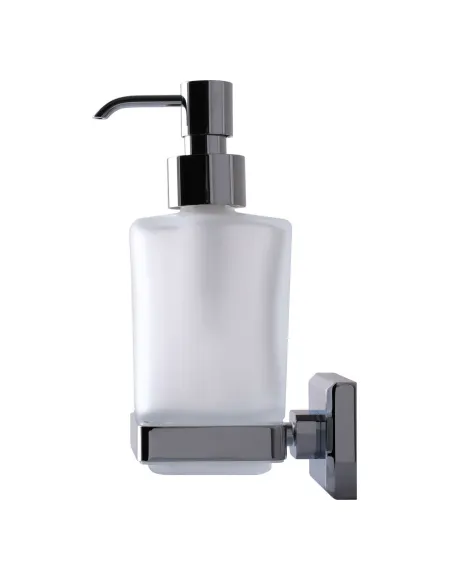 Дозатор для жидкого мыла навесной Topaz TKB 9933A стекляный, квадратный - 3