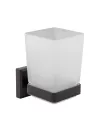 Одинарный стакан для ванной комнаты Topaz TKB 9921A-BL квадратный, черный - 2