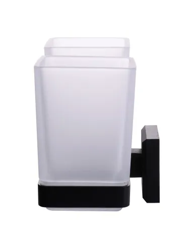 Двойной стакан для ванной комнаты Topaz TKB 9928A-BL квадратный, стекло - 2