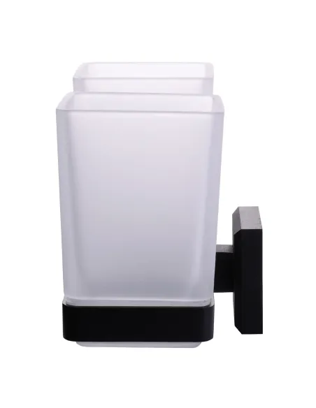 Двойной стакан для ванной комнаты Topaz TKB 9928A-BL квадратный, стекло - 2