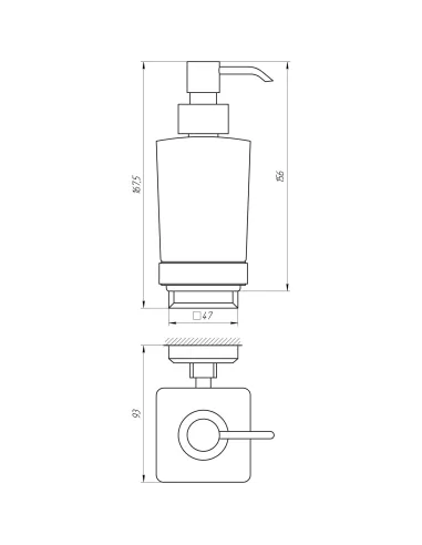 Дозатор для рідкого мила Topaz TKB 9933A-BL, навісний, латунь - 4