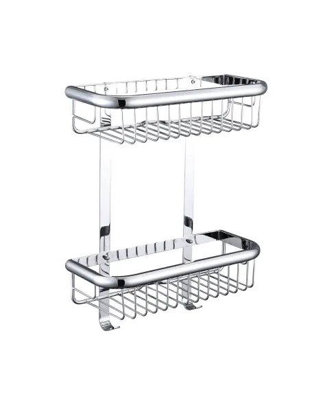 Полиця Topaz 4102, подвійна, з гачками, сітка, пряма - 1