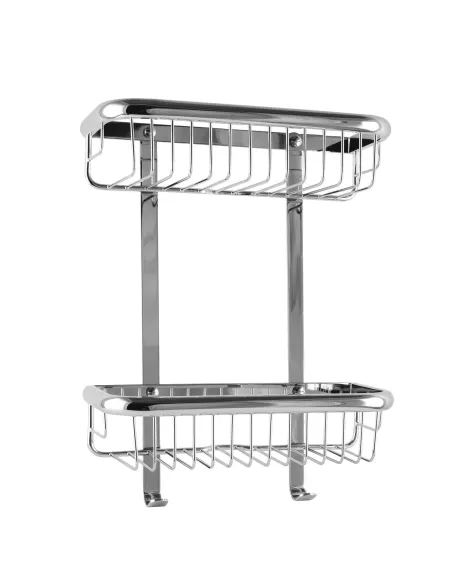 Полиця Topaz 4102, подвійна, з гачками, сітка, пряма - 2