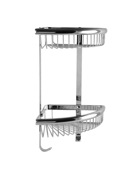 Полиця Topaz 4115-2, подвійна, латунь, з гачками - 2