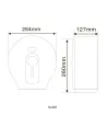 Тримач для туалетного паперу Hotec 14.201 ABS White, настінний, круглий - 4