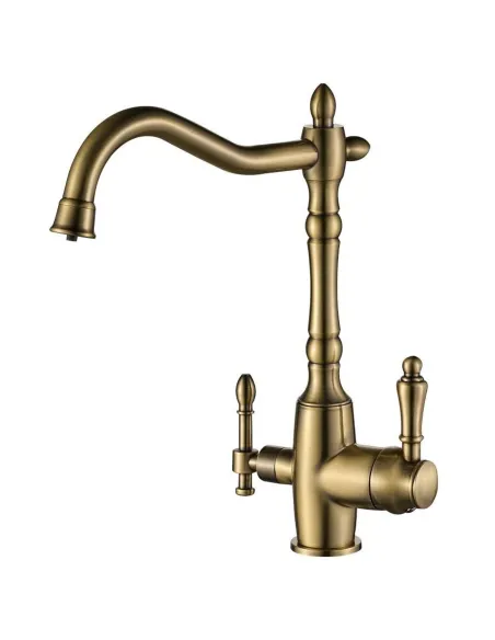 Смеситель для кухни с подключением к фильтру под осмос Globus Lux Lazer GLLR-1000-9-Bronze бронзовый - 1