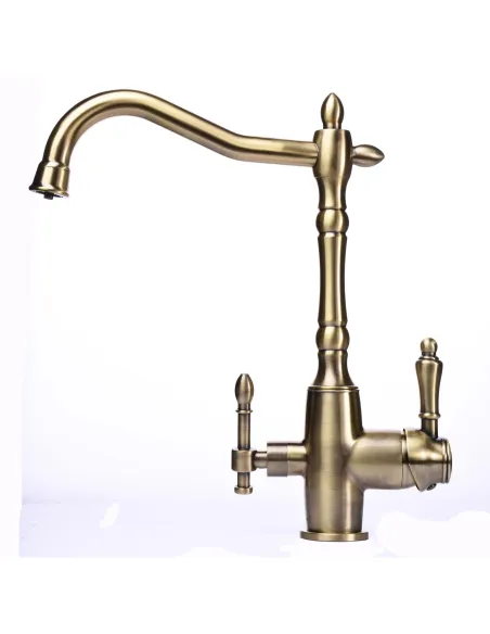 Смеситель для кухни с подключением к фильтру под осмос Globus Lux Lazer GLLR-1000-9-Bronze бронзовый - 2