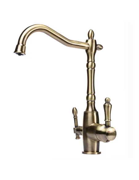 Смеситель для кухни с подключением к фильтру под осмос Globus Lux Lazer GLLR-1000-9-Bronze бронзовый - 3
