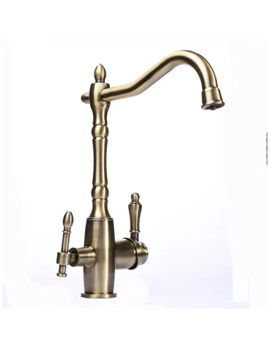 Смеситель для кухни с подключением к фильтру под осмос Globus Lux Lazer GLLR-1000-9-Bronze бронзовый - 4