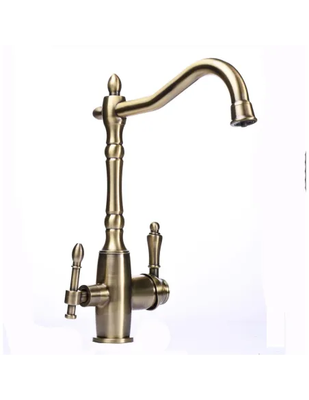 Смеситель для кухни с подключением к фильтру под осмос Globus Lux Lazer GLLR-1000-9-Bronze бронзовый - 4