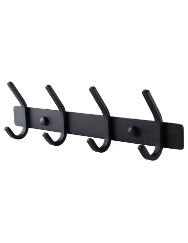 Планка с двойными крючками из нержавеющей стали Globus Lux BQ9435-4 черная - 2