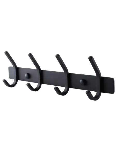 Планка с двойными крючками из нержавеющей стали Globus Lux BQ9435-4 черная - 2