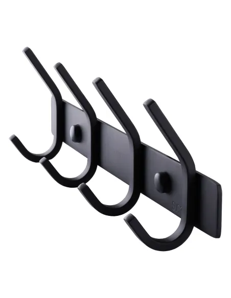 Планка с двойными крючками из нержавеющей стали Globus Lux BQ9435-4 черная - 3