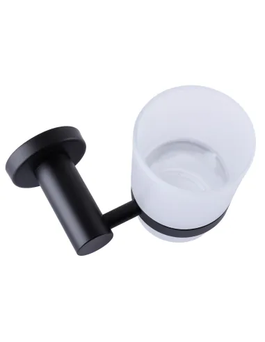 Стакан для ванной комнаты Globus Lux BS8409 черный, матовое стекло - 3