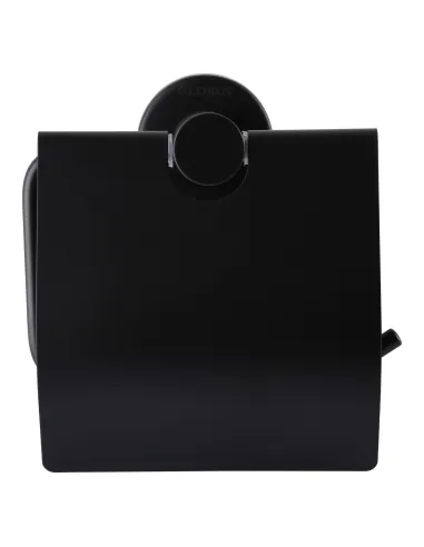 Тримач туалетного паперу Globus Lux BS8410 з кришкою, чорний, нержавіюча сталь - 2