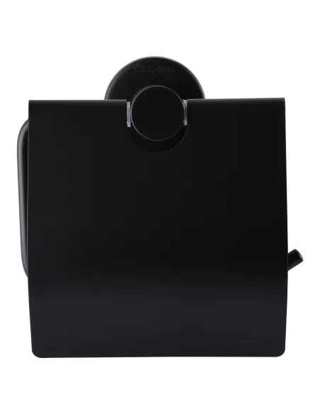 Тримач туалетного паперу Globus Lux BS8410 з кришкою, чорний, нержавіюча сталь - 2