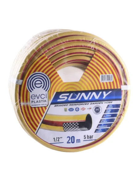 Шланг для полива EVCI Plastik Радуга - Сонечко, 1/2 дюйма, 20м, армированный - 1