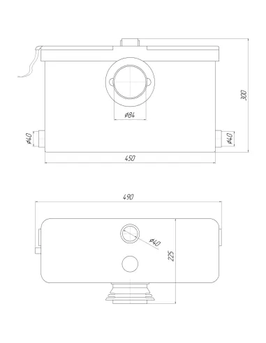 Канализационная установка Volks Pumpe WC500-1, 0.5 кВт Сололифт - 6