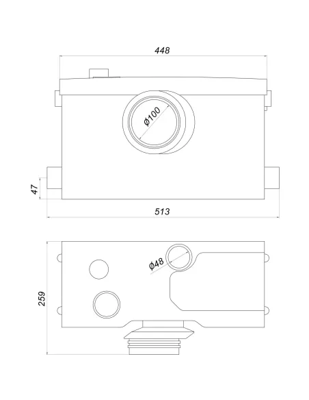 Каналізаційна установка Volks Pumpe WC800, 0.8 кВт Сололіфт - 6