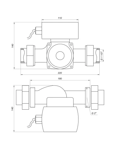 Циркуляционный насос Optima OP32-10 Auto 180 мм, с гайками - 5