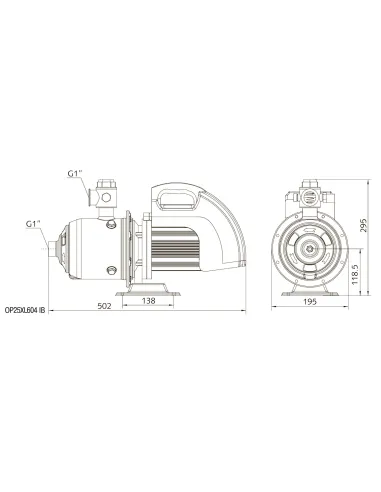 Насосная станция Optima OP25XL604 IB 0.5-1.1 кВт, с частотным преобразователем, бак 5 литров - 7