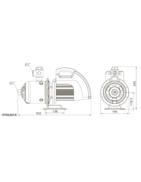 Насосная станция Optima OP25XL604 IB 0.5-1.1 кВт, с частотным преобразователем, бак 5 литров - 7