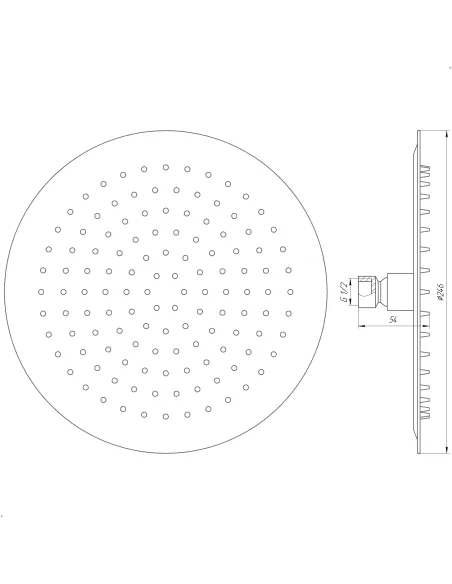 Лійка для верхнього душу Globus Lux STS-0250, нержавіюча сталь, тропік - 5