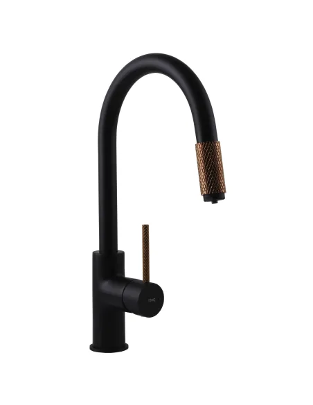 Змішувач для кухні Topaz Corsica TC-8801-H39-BL, під осмос, чорний матовий, на гайці - 1