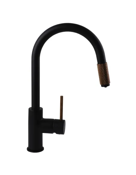 Змішувач для кухні Topaz Corsica TC-8801-H39-BL, під осмос, чорний матовий, на гайці - 2