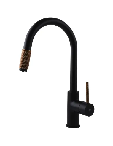 Змішувач для кухні Topaz Corsica TC-8801-H39-BL, під осмос, чорний матовий, на гайці - 3