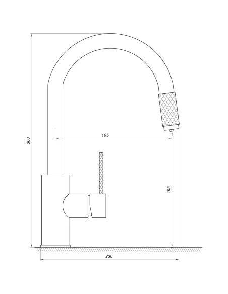 Смеситель для кухни с подключением к фильтру Topaz Corsica TC-8801-H39 - 5