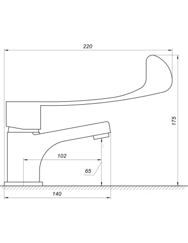 Змішувач для умивальника Topaz Clinic TCL-15011 латунь, хром - 6