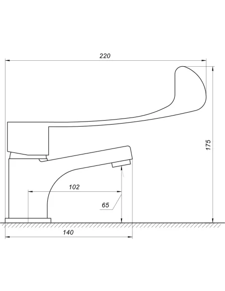 Змішувач для умивальника Topaz Clinic TCL-15011 латунь, хром - 6
